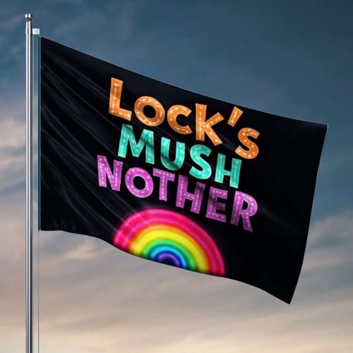 Veranda-Flagge Lock's Mush Nother Regenbogen-Flagge, coole Schlafsaal-Flagge, Schlafzimmer-Zubehör (30 x 45 cm) von OGBD