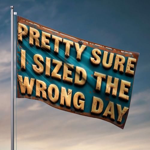 Wandflaggen für Jungs Pretty Sure I Größe The Wrong Day Flagge für Zimmer Mädchen, lustige Raumdekoration (30 x 45 cm) von OGBD