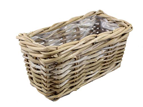 OGC Balkonkasten Kubu-Rattan grau 30x15x15cm von OGC