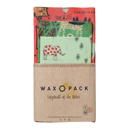OGF® WAXOPACK SET S+M+L Bienenwachstücher Natürlicher Lebensmittelschutz für kinder Der perfekte natürliche Lunchbox-Begleiter von OGF
