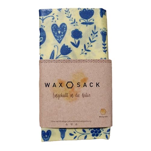 OGF® WAXOSACK 27x33 Premium Folklore-Design Die Wachstaschen verlängern die Frische von Brot, Obst und Gemüse/Brotbeutel Bienenwachs von OGF