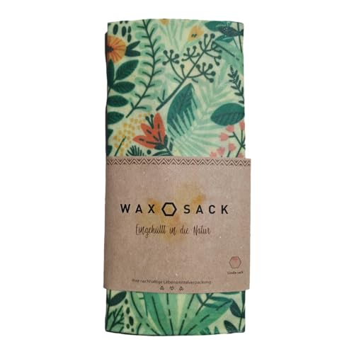 OGF® WAXOSACK 42x34 Frische bewahren mit Wachsbeuteln - Kräuterdesign. Perfekt für Backwaren und Gemüse wiederverwendbares Bienenwachs Sandwichbeutel von OGF