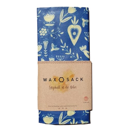 OGF® WAXOSACK Brotbeutel 42×34 cm – Wachstuch Tasche aus Bienenwachs – wiederverwendbar, plastikfrei, für Brot, Obst & Gemüse von OGF