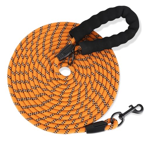 Schleppleine für Hunde,10m Reflektierend Hundeleine mit Gepolsterten Griff und 2 Wirbelhaken,3M 5M 10M 20M Langes Ausbildungsleine Robuste Geflochten Trainingsleine für Kleine bis Große Hunde Orange Schleppleine für Hunde,10m Reflektierend Hundeleine mit Gepolsterten Griff und 2 Wirbelhaken,3M 5M 10M 20M Langes Ausbildungsleine Robuste Geflochten Trainingsleine für Kleine bis Große Hunde Orange von OGGRXOR