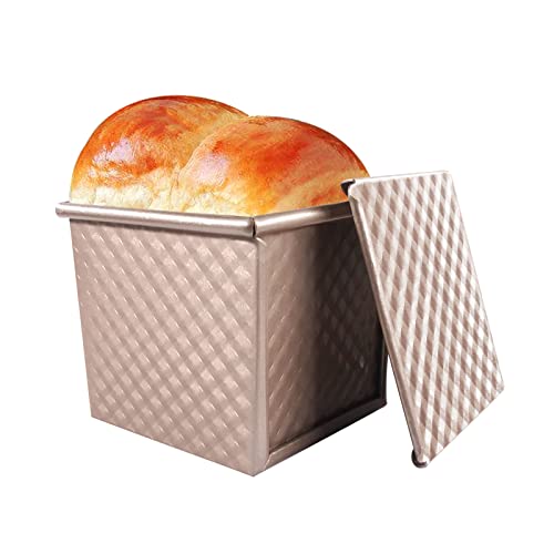 Brotbackform mit Deckel Toastbrot Backform Brotbackformen Toastbrotform Antihaft Brotform Kastenform mit Belüftungslöchern Kaiser Brot Toastform Pullman-Laib Pfanne für Brote Gebäck Kuchen 0.5lb-250g von OGIBRIDI
