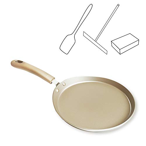 Crepes Pfanne Pfannkuchenpfanne Induktion Palatschinken Pfanne Pfannkuchen Bratpfanne Topf Pfanne Crepe Antihaftbeschichtung für Pfannkuchen Crepes Omeletts Palatschinken Kohlenstoffstahl 20 cm von OGIBRIDI