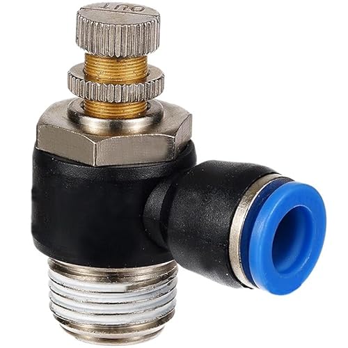 1 Stück Messing-Kniestück, pneumatische Steckverbindung for 1/8"-1/2" BSPT und 4-16 mm Rohre – ideal for Luft- und Vakuumsysteme(12-01 Sl) von OGIZQNHA