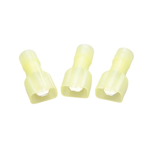 10 Stück Nylon-Kabelverbinder, 16–14 AWG, Flachstecker aus Messing for zuverlässige elektrische Verbindungen(Yellow) von OGIZQNHA