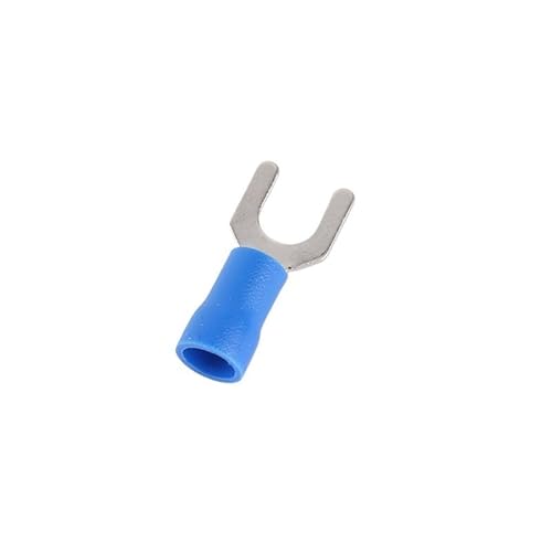 100 Stück U-Typ-Quickspleiß-Crimpverbinder – SV2-4 isolierte Gabelkabelschuhe, langlebige Flachstecker aus Messing(Blue) von OGIZQNHA