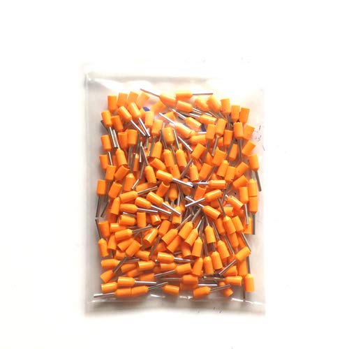 100 Stück VE-isolierte Kabelendklemmen – Elektrische Crimp-Kabelverbinder aus Messing mit verzinnter Oberfläche(Orange) von OGIZQNHA