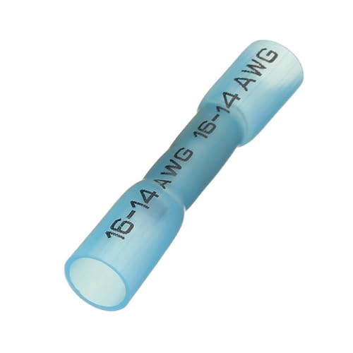 25 Stück Schrumpf-Stoßverbinder – AWG 26–10, elektrische Spleißdrahtverbinder for zuverlässiges Crimpen und Abdichten(Blue) von OGIZQNHA