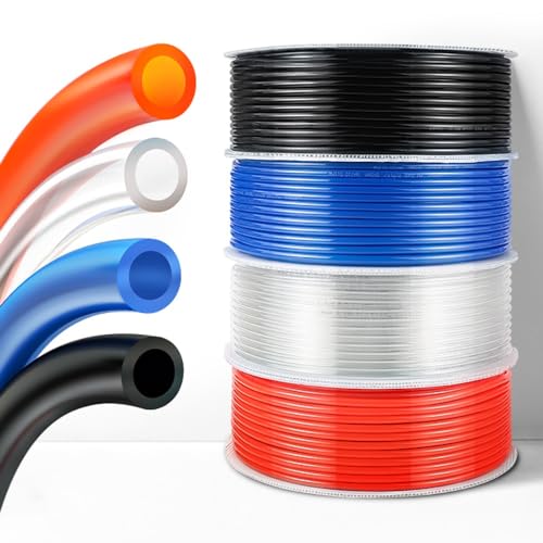 33 Fuß PU-Pneumatikschlauch, flexibler Luftleitungsschlauch for Luftkompressor- und Pumpenzubehör, ungiftig, anpassbare Farben, 1 Stück(Blue,12 * 8mm) von OGIZQNHA