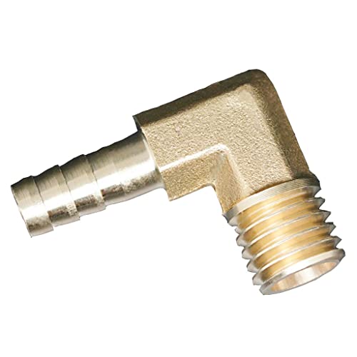 90° Messing-Schlauchanschluss mit Winkelstück – langlebiger Anschlussadapter for M10-, M12-, M14- und M16-Gewinde, 1 Stück(M12x1.75-8mm) von OGIZQNHA