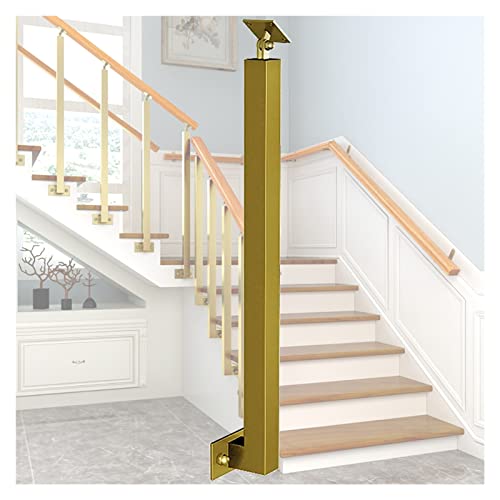 Verstellbare Edelstahl-Terrassengeländerstäbe for Treppen und Veranden, anpassbare Höhe 30–130 cm, einfache Installation, 1 Stück(Gold,115cm/45.3in) von OGIZQNHA