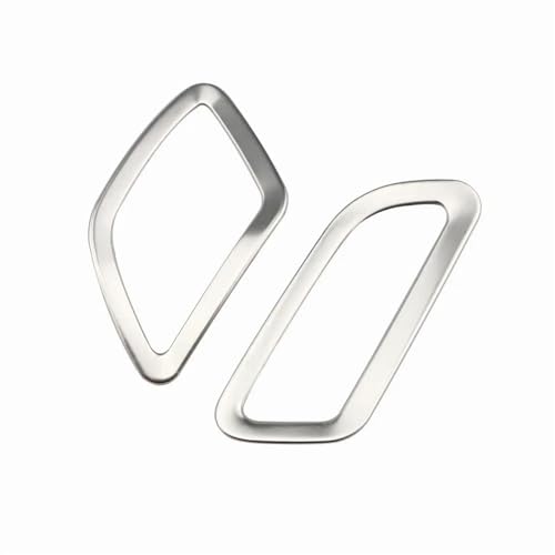 Auto Dekorative Streifen 2Pcs Air Vent Outlet Panel Abdeckung für Jeep für Renegade 2015-2022 LHD Innen Auto Klimaanlage Kreis Trim Aufkleber(Stainless Silver) von OGJFD