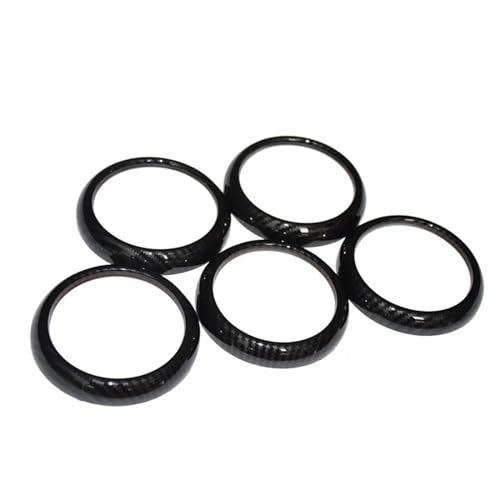Auto Dekorative Streifen 5 stücke Für Mercedes Für Benz A B Für CLA Für GLA Klasse Klimaanlage Air Vent Outlet Ring Abdeckung Trim Dekoration(Kohlenschwarz) von OGJFD
