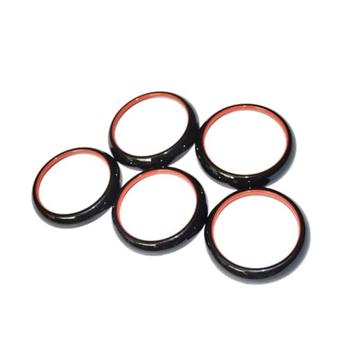 Auto Dekorative Streifen 5 stücke Für Mercedes Für Benz A B Für CLA Für GLA Klasse Klimaanlage Air Vent Outlet Ring Abdeckung Trim Dekoration(Schwarz glänzend) von OGJFD