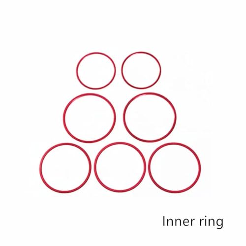 Auto Dekorative Streifen Auto Klimaanlage Outlet Ringe Dekoration Abdeckung Trim 7Pcs Für Mercedes Für Benz C Klasse W205 Für GLC X253 2015 2016 2017 2018(Red Inner) von OGJFD