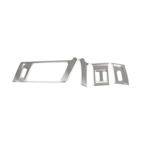 Auto Dekorative Streifen Edelstahl Front Klimaanlage Outlet Rahmen Dekoration Abdeckung Trim Für A6 C8 2019-2022 LHD Auto Styling innen(Silber) von OGJFD