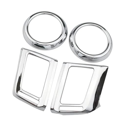 Auto Dekorative Streifen Für Toyota Für RAV4 2013 2014 2015 2016 2017 2018 ABS Chrome Dashboard Front Klimaanlage Vent Outlet Abdeckung Zierleiste(4Pcs Total) von OGJFD