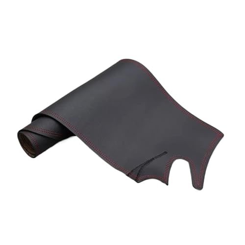OGJFD Auto-Armaturenbrett-Abdeckung Für Fit Shuttle Wagon Gk8 2014 2015-2022 Dashboard-Dash Mat Cover Leder Pad Sonnenschutz Anti-UV Auto Teppich Dashboard Matte(Black Red LineRHD) von OGJFD