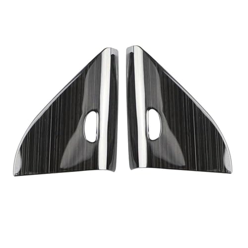 OGJFD Auto Dekorative Streifen 2 Teile/Satz Edelstahl Innen Dekoration Trim Aufkleber Auto A Säule Panel Abdeckung für Nissan für Kicks 2017-2021(Silber) von OGJFD