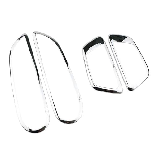 OGJFD Auto Dekorative Streifen 4 Stücke ABS Auto Innentürgriff Panel Rahmen Dekoration Aufkleber Abdeckung Trim für Ford für Fiesta 2009 2010 2011 2012 2013 Zubehör(Silber) von OGJFD