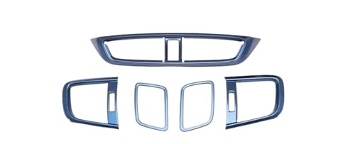OGJFD Auto Dekorative Streifen Air Panel Abdeckungen für CRV für CR-V 2017 2018 2019 2020 2021 L/R Ventilator Grille Dekorative Rahmen Trim Auto Innen Zubehör(Blau) von OGJFD