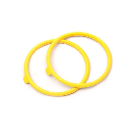 OGJFD Auto Dekorative Streifen Auto-Klimaanlage, Luftauslass, dekorativer Ring für A3 2013–2017 für S3 RS3 2013–2016, AC Vent Refit Trim Cover Sport(Gelb) von OGJFD
