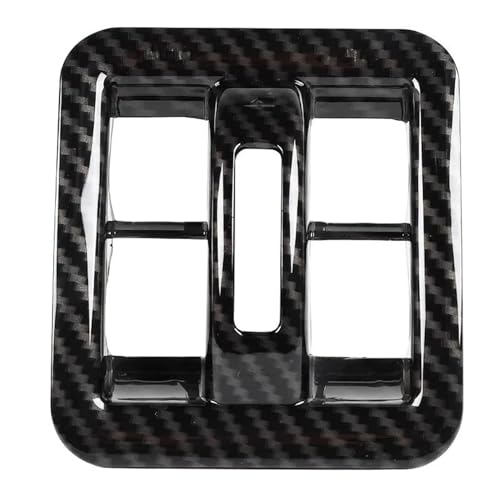 OGJFD Auto Dekorative Streifen Auto Windows Schalter Taste Panel Dekoration Abdeckung Aufkleber Rahmen Trim Zubehör Für Jeep Für Wrangler Für JK 2011-2017(Kohlenstoff-Look) von OGJFD