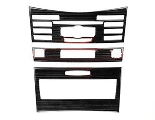 OGJFD Auto Dekorative Streifen Edelstahl Mittelkonsole Klimaanlage CD Panel Dekoration Abdeckung Trim Für Mercedes Für Benz E Klasse W212 2009 2010 2011(Schwarz) von OGJFD
