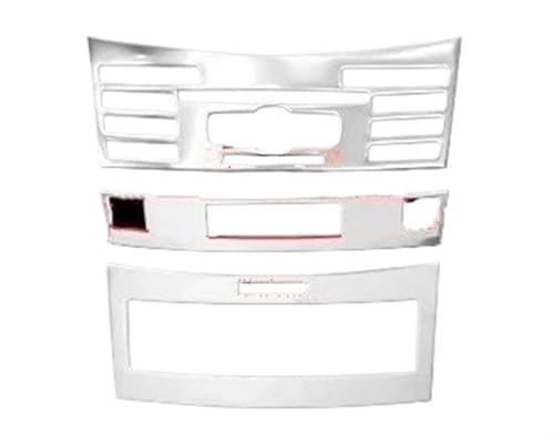 OGJFD Auto Dekorative Streifen Edelstahl Mittelkonsole Klimaanlage CD Panel Dekoration Abdeckung Trim Für Mercedes Für Benz E Klasse W212 2009 2010 2011(Silver A) von OGJFD