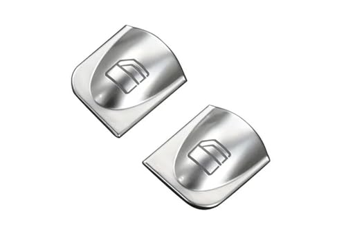 OGJFD Auto Dekorative Streifen Für Mercedes Für Benz G Klasse W463 2004-2011 Auto Armlehne Fenster Glas Lift Bedienfeld Rahmen Dekoration Abdeckung Aufkleber Trim(A Silver 2PCS) von OGJFD