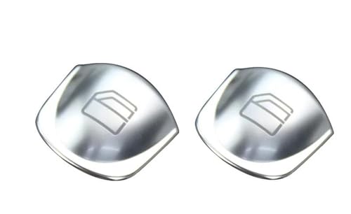 OGJFD Auto Dekorative Streifen Für Mercedes Für Benz G Klasse W463 2004-2011 Auto Armlehne Fenster Glas Lift Bedienfeld Rahmen Dekoration Abdeckung Aufkleber Trim(C Silver 2PCS) von OGJFD
