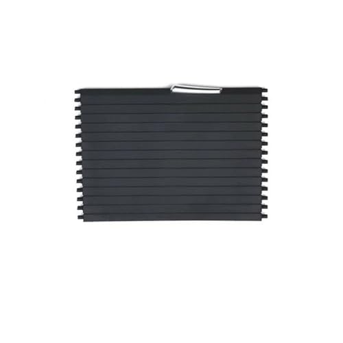 OGJFD Auto Dekorative Streifen Innen Auto Trinken Wasser Tasse Halter Abdeckung Trim Reißverschluss Roll Vorhang Für X5 X6 E70 E71 E72 2007-2014(Shape B) von OGJFD