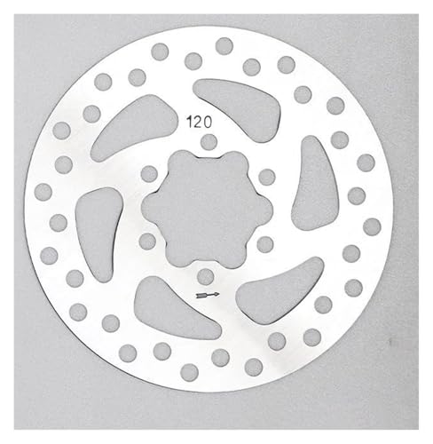 OGJFD Motorrad Bremsrotoren 120mm 6 Loch Scheibenbremse Für Elektroroller Rotorbremse Mit Schrauben Edelstahl Rotorteile Bremsscheibe von OGJFD
