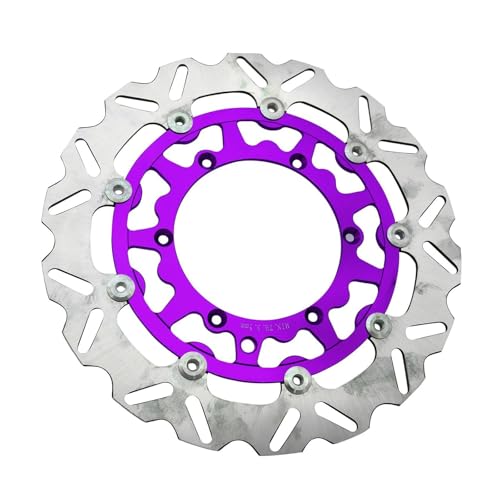 OGJFD Motorrad Bremsrotoren Für EXC EXCF SX SXF XC XCF XCW TPI 125-500 1994-2023 Motorrad 320MM 260MM Vorne Bremsscheibe Bremsscheibe(320mm Purple) von OGJFD