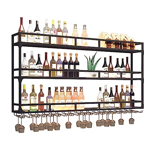Moderne, wandmontierte Metallweinflasche und Champagner -Glas -Lagerregale mit Regalen Multifunktionaler Eisenausstellungsständer für Spirituosenflaschen ideal für das Restaurant- und Hotelgebrauch Moderne, wandmontierte Metallweinflasche und Champagner -Glas -Lagerregale mit Regalen Multifunktionaler Eisenausstellungsständer für Spirituosenflaschen ideal für das Restaurant- und Hotelgebrauch von OGLFGLNY