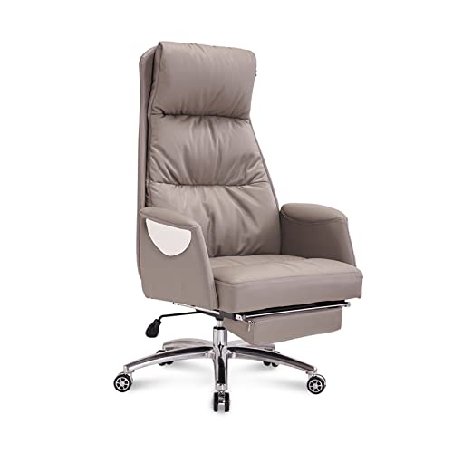 OGLFGLNY Bequemer sitzender Büroraum, ergonomischer Computerstuhl mit Fußstütze, Chefstuhl segmentierte Rückenleiter, 170 ° Liegestütze Managementsitz, einstellbare Höhe und Neigung von OGLFGLNY