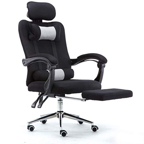 OGLFGLNY Gaming Stuhl Office Chair High Back Computer Stuhl Desk Stuhl Executive Ergonomic einstellbare Schwenk -Task -Stuhl mit Kopfstütze und Lumbalunterstützung mit Fußstützensitz von OGLFGLNY