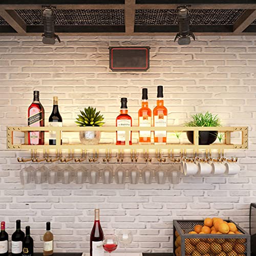 OGLFGLNY Industrial -Wand -Weinregal mit Stielgastriegel Regale Metallflaschenhalter Multi funktionaler Weinaufbewahrungsregal für Home Bar Speisezimmer Küche OGLFGLNY Industrial -Wand -Weinregal mit Stielgastriegel Regale Metallflaschenhalter Multi funktionaler Weinaufbewahrungsregal für Home Bar Speisezimmer Küche von OGLFGLNY