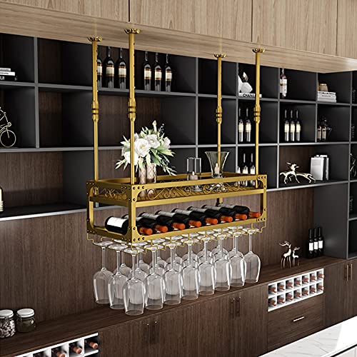 OGLFGLNY Luxus hängende Weinglasregalregal für Home Bar verkehrt herum hängende Weinglashalter für kreative Weinschrankdekoration OGLFGLNY Luxus hängende Weinglasregalregal für Home Bar verkehrt herum hängende Weinglashalter für kreative Weinschrankdekoration von OGLFGLNY
