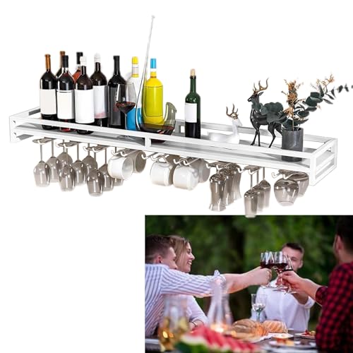 OGLFGLNY Metall Wandmontierte Weinglasregal mit 5 7 oder 9 Reihen Einfache Installation Stilvoller Speicher für Home Bar oder Esszimmer Weiß Gold Schwarz Farbstoptionen OGLFGLNY Metall Wandmontierte Weinglasregal mit 5 7 oder 9 Reihen Einfache Installation Stilvoller Speicher für Home Bar oder Esszimmer Weiß Gold Schwarz Farbstoptionen von OGLFGLNY