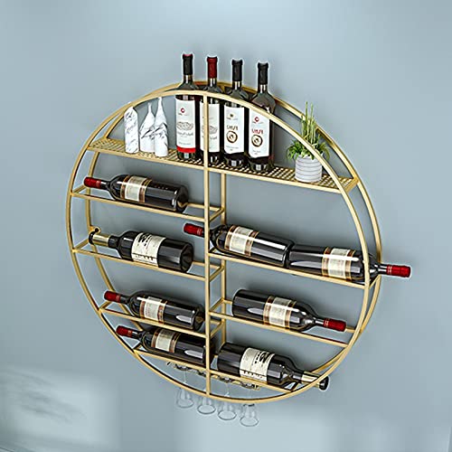 OGLFGLNY Metallwandmontage Weinregal mit Stammwarenhalter Hanges Weinflaschen Lagerregal für Champagnergläser 70 cm Schwarzer Weinschrank Nizer OGLFGLNY Metallwandmontage Weinregal mit Stammwarenhalter Hanges Weinflaschen Lagerregal für Champagnergläser 70 cm Schwarzer Weinschrank Nizer von OGLFGLNY
