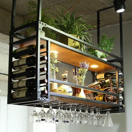 OGLFGLNY Moderne Metallwandmontageweinregal mit Stielbleiderbügel stilvoller Hang -Getränk -Display Aufbewahrung für Küchenbar oder Esszimmer OGLFGLNY Moderne Metallwandmontageweinregal mit Stielbleiderbügel stilvoller Hang -Getränk -Display Aufbewahrung für Küchenbar oder Esszimmer von OGLFGLNY