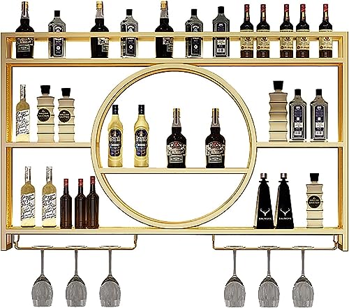 OGLFGLNY Moderne runde Wandmontage Wine Display Rack Industrial Metal Hanging Wine Racks für Heimrestauralbars Glas Rack Iron Display Ständer mit stilvollem Design OGLFGLNY Moderne runde Wandmontage Wine Display Rack Industrial Metal Hanging Wine Racks für Heimrestauralbars Glas Rack Iron Display Ständer mit stilvollem Design von OGLFGLNY