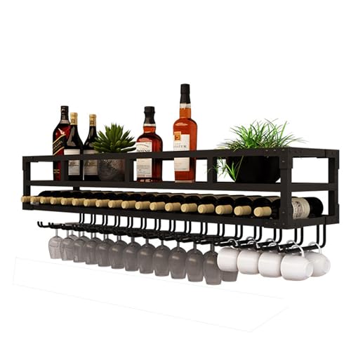 OGLFGLNY Schwimmender Weinglashalterregal mit LED Light Strip Wall -Riegelschrank für Flaschenlager Moderne Barregale mit Glasregalgetränk Ausstellung Nizer OGLFGLNY Schwimmender Weinglashalterregal mit LED Light Strip Wall -Riegelschrank für Flaschenlager Moderne Barregale mit Glasregalgetränk Ausstellung Nizer von OGLFGLNY