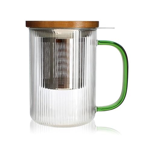 OGO LIVING - Karl Teetasse 450 ml aus Borosilikatglas, Jadegriff – 7912192 von OGO LIVING