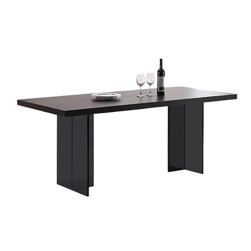 Kleiner Couchtisch Esstisch mit Acryl-Steinplatte, reines schwarzes Licht, luxuriöser kleiner rechteckiger Esstisch und Stühle Seitentisch von OGOODLE