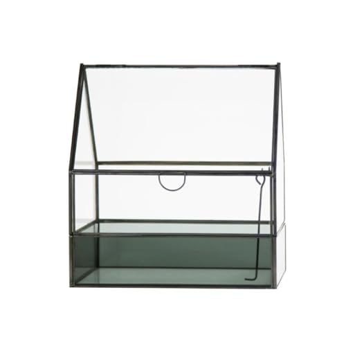 OGOODLE Blumentopf Garten-Glashaus-förmiges Blumenhaus Aus Glas for Sukkulenten Einfacher Übertopf von OGOODLE